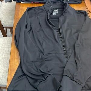 Cherokee activewear, workwear, revolution, black zip front jacket